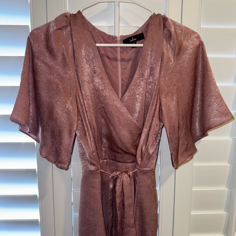 Lulus Mauve Wrap Dress